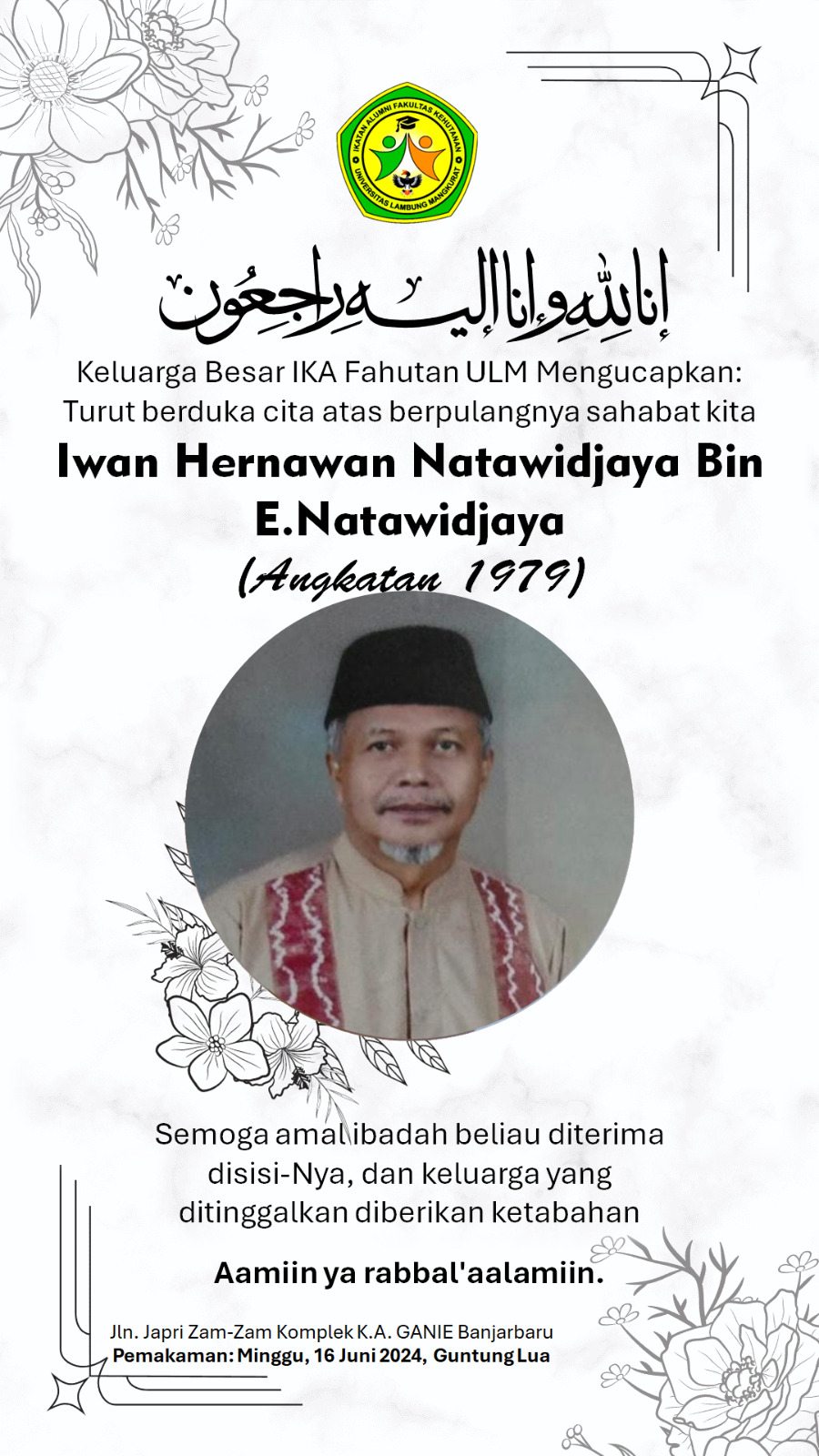 Berita Duka a.n. Sdr. Kita Iwan Hermawan